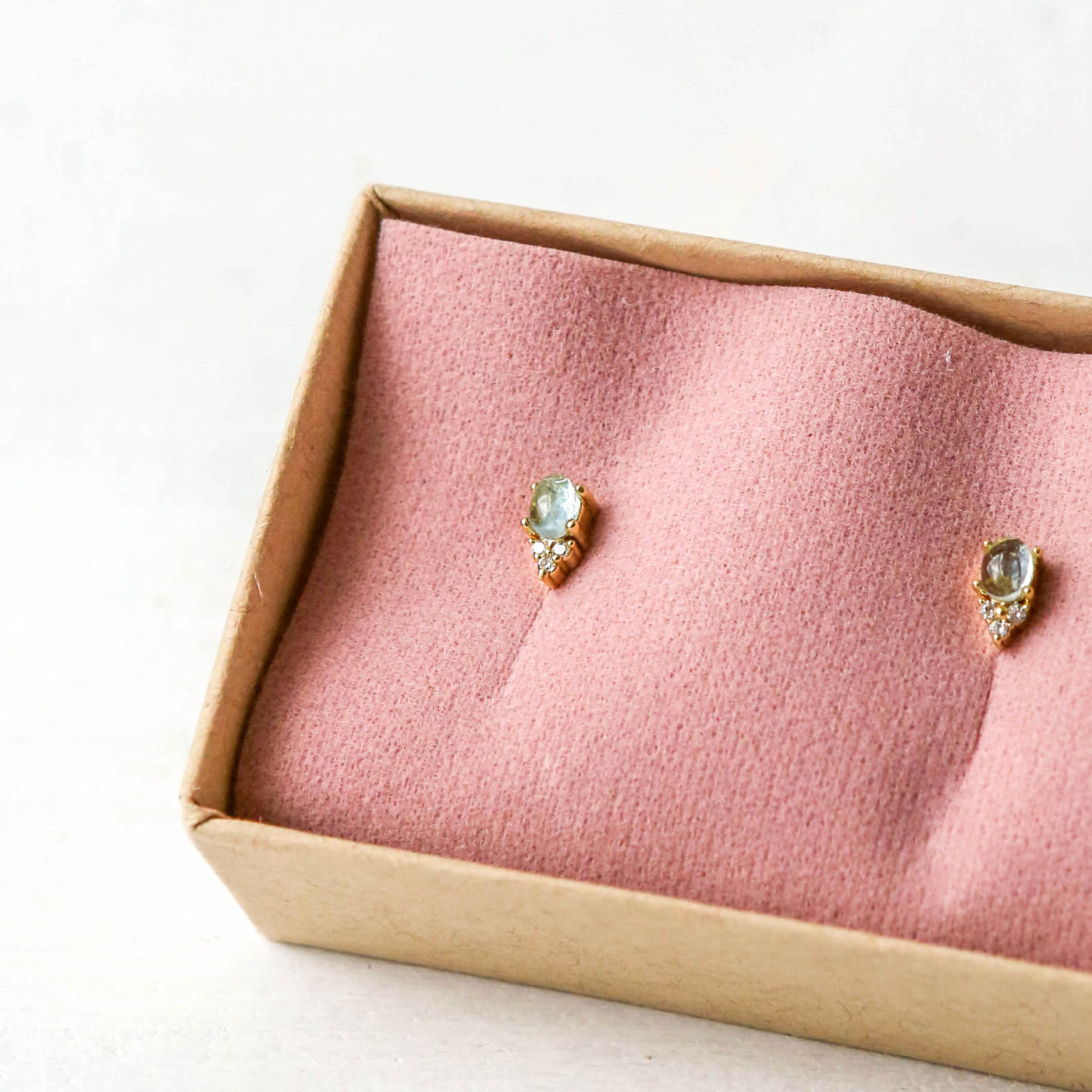 Aquamarine Stud Earrings - Janet