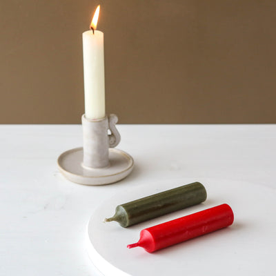 Short Coloured Dinner Candle