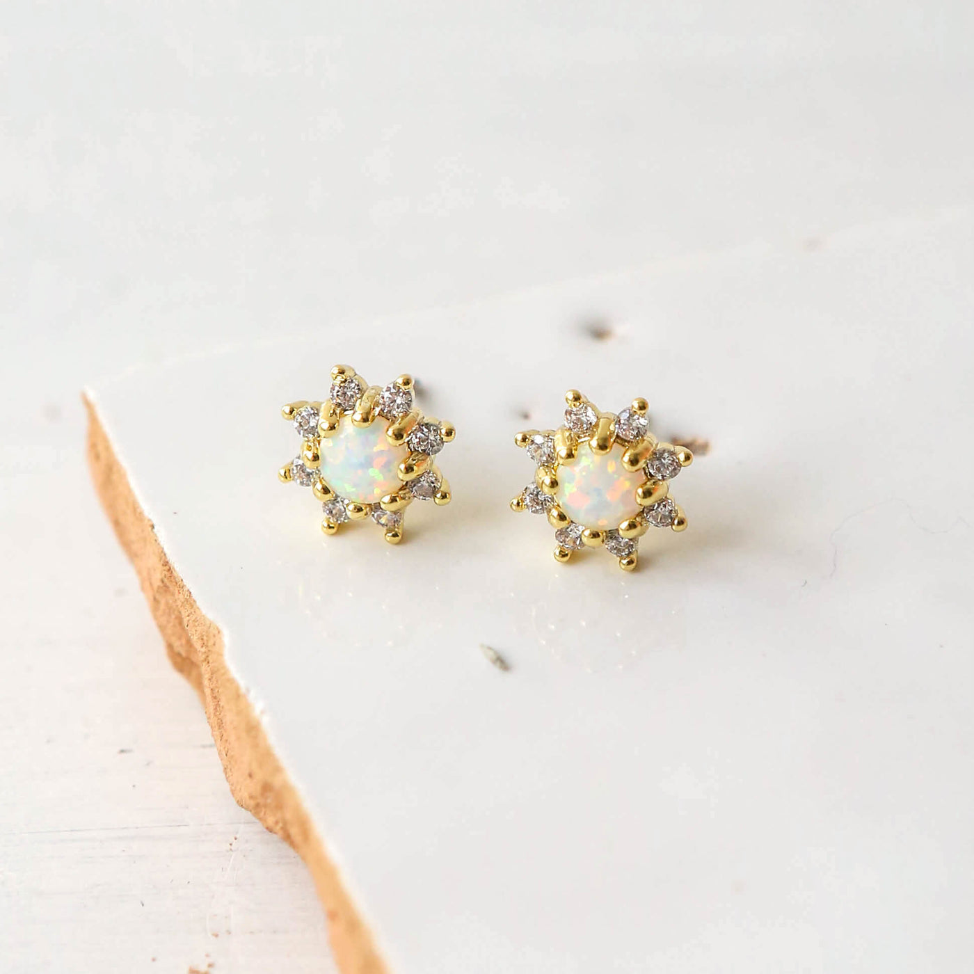 Opal Stud Earrings - Roxy Starburst