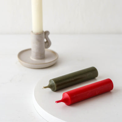 Short Coloured Dinner Candle
