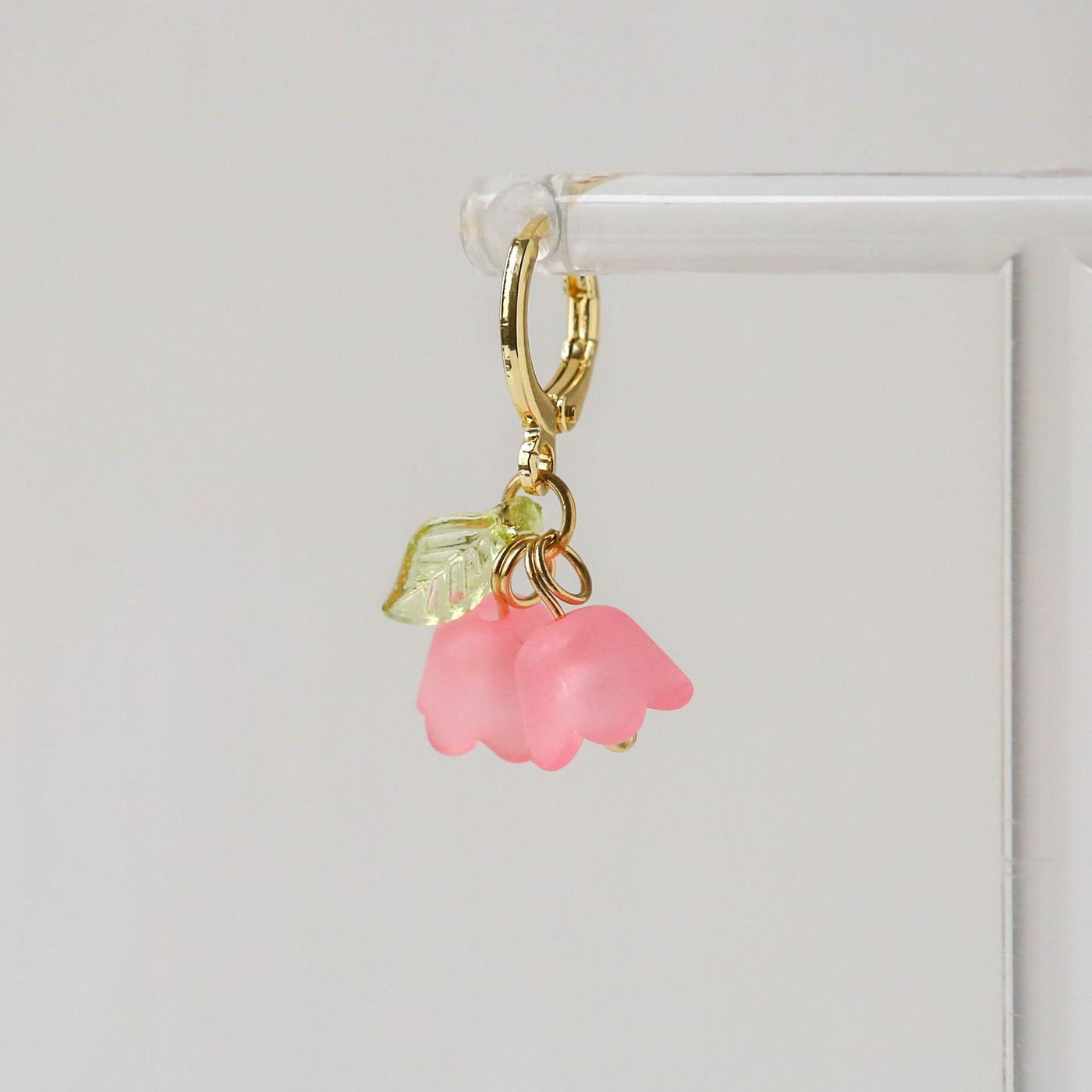 Baby Lily Hoop Earrings - Pink