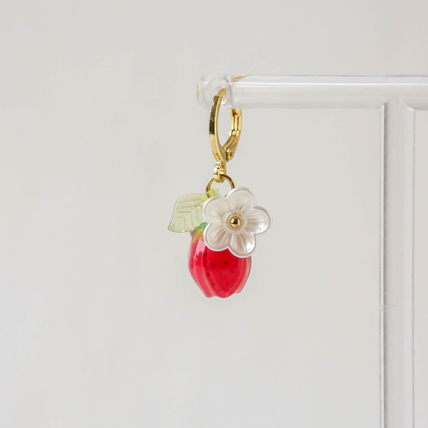 Strawberry Cluster Hoop Earrings