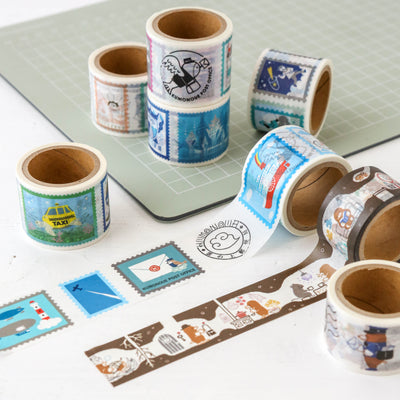 Kyupodo Washi Tape - Coral Reef Stamp