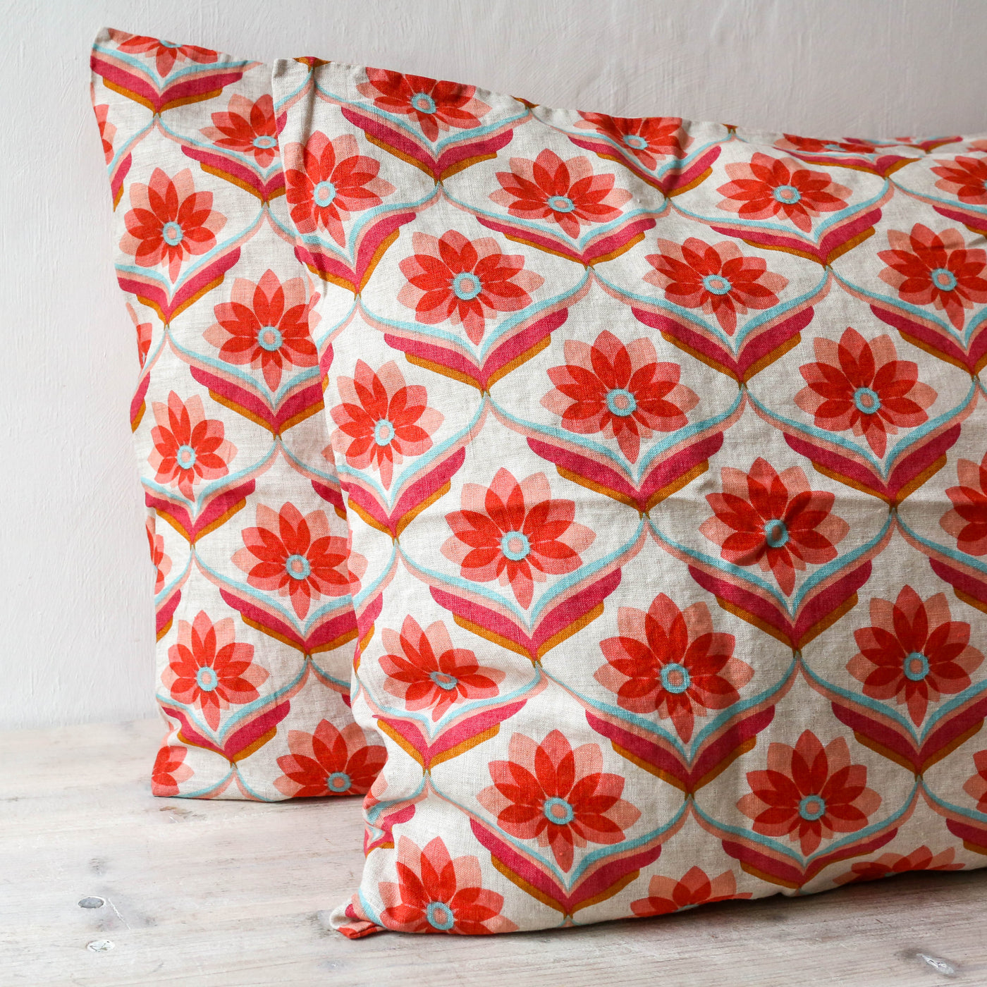 Pair of Linen Pillowcases - Edie Floral