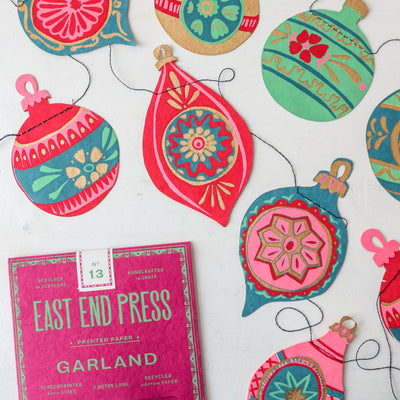 Bauble Sewn Garland by East End Press