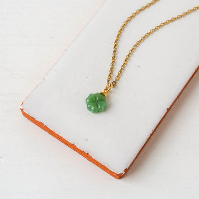 Four Leaf Clover Gemstone Necklace