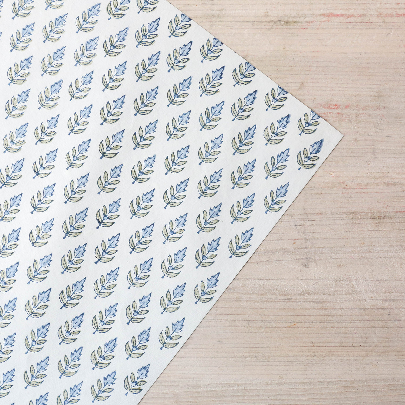 Hand Block Printed Wrap - Buti Blue Stone