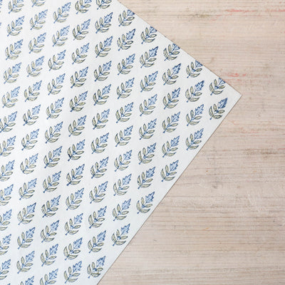 Hand Block Printed Wrap - Buti Blue Stone
