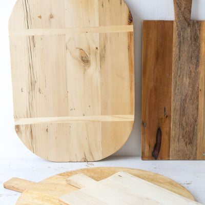 60cm Round Rustic Wooden Serving Board