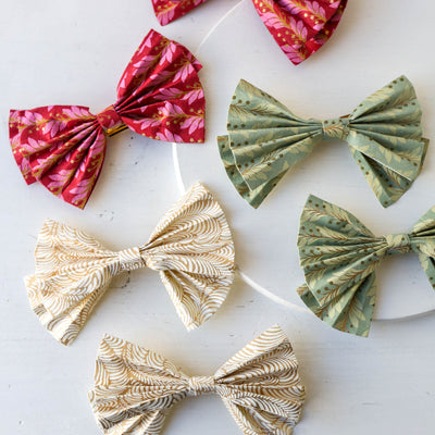 12cm Pair of Paper Bows - Mara Gold