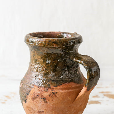 15cm Glazed Turkish Olive Pot