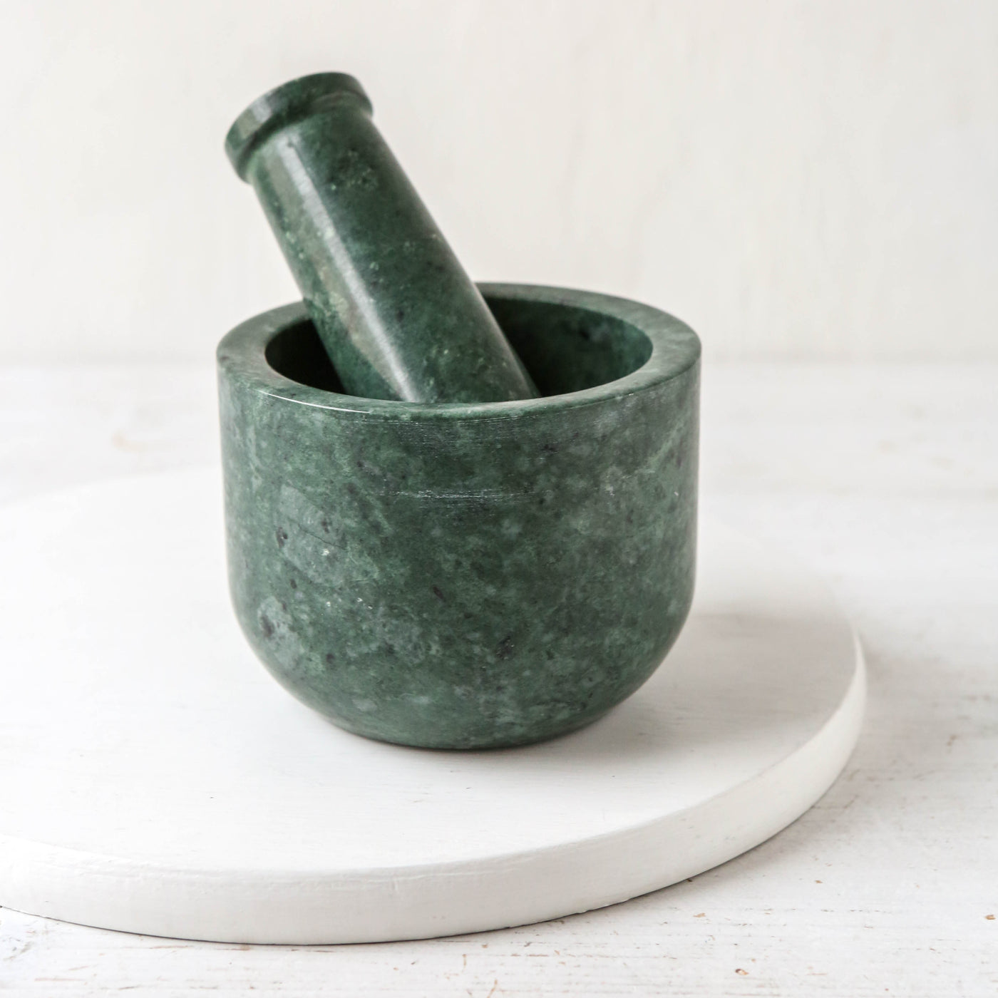 Green Marble Mortar and Pestle