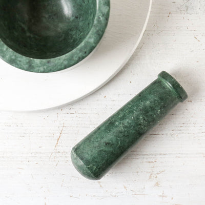 Green Marble Mortar and Pestle