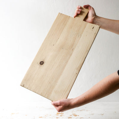 55cm Bleached Rustic Wooden Serving Board