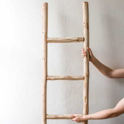 Rustic Bleached Wood Ladder LOCAL PICK UP ONLY