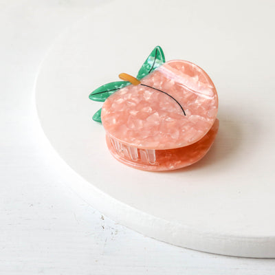 Hand Painted Cellulose Hair Claw - Peach