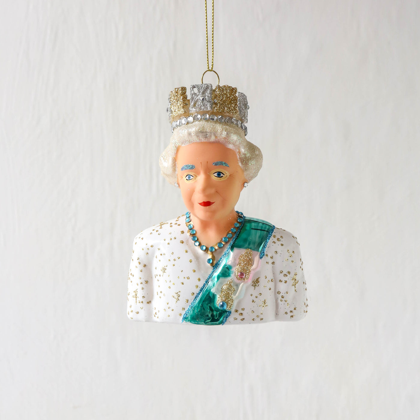 Queen Elizabeth II Glass Tree Decoration