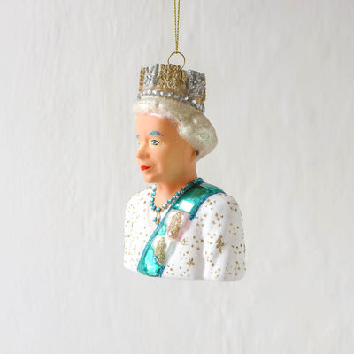 Queen Elizabeth II Glass Tree Decoration