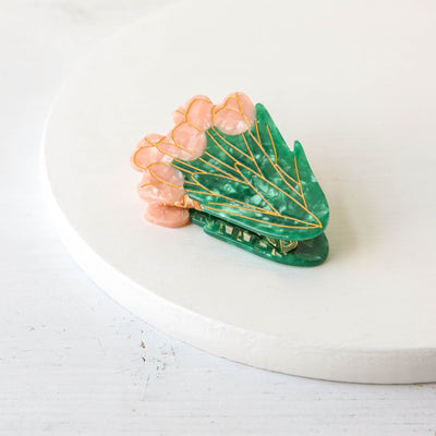 Hand Painted Cellulose Hair Claw - Tulip Flower