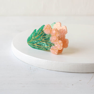Hand Painted Cellulose Hair Claw - Tulip Flower