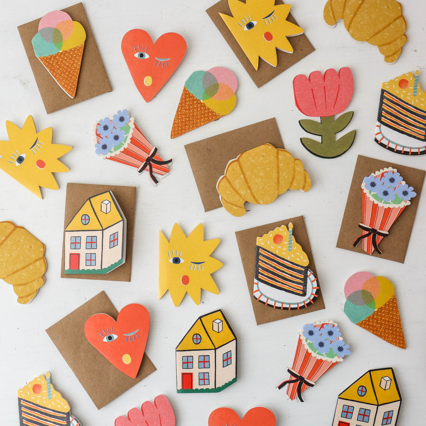 Croissant Mini Cards - Box of 6