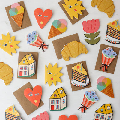 Croissant Mini Cards - Box of 6