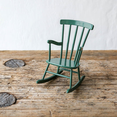 Maileg Mouse Rocking Chair - Dark Green