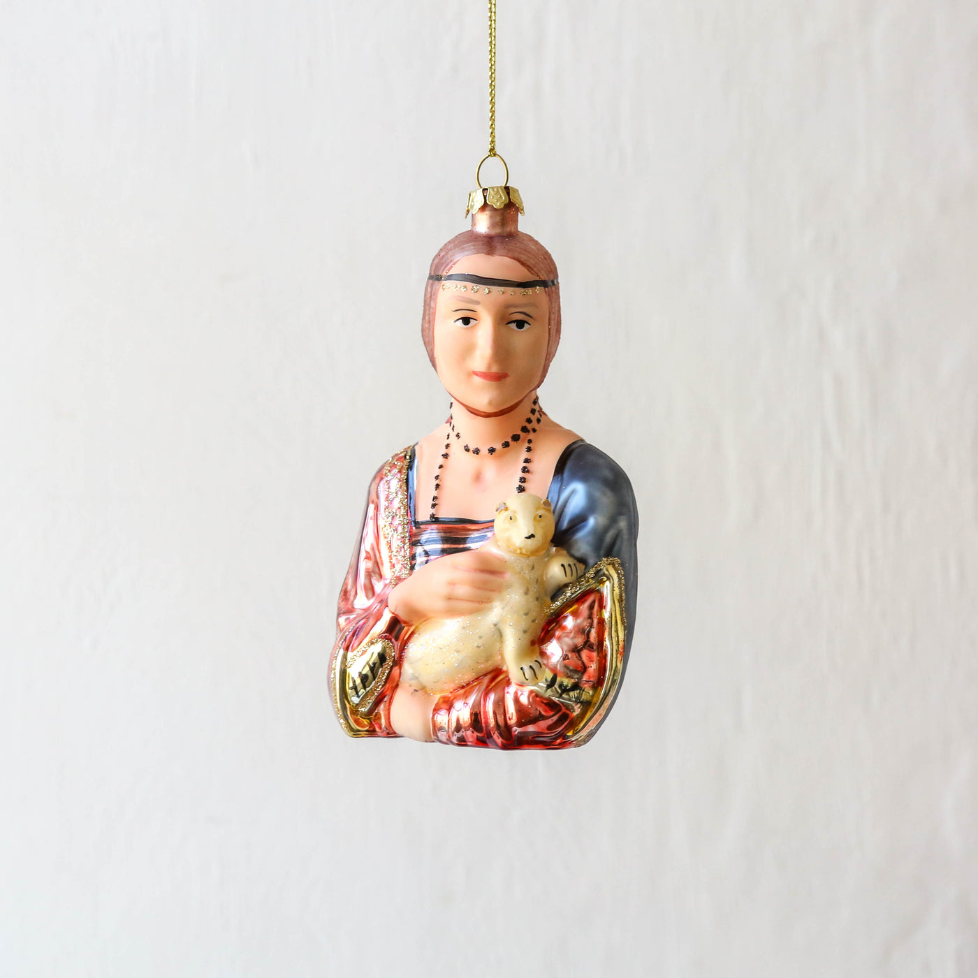 The Lady with an Ermine Glass Tree Decoration