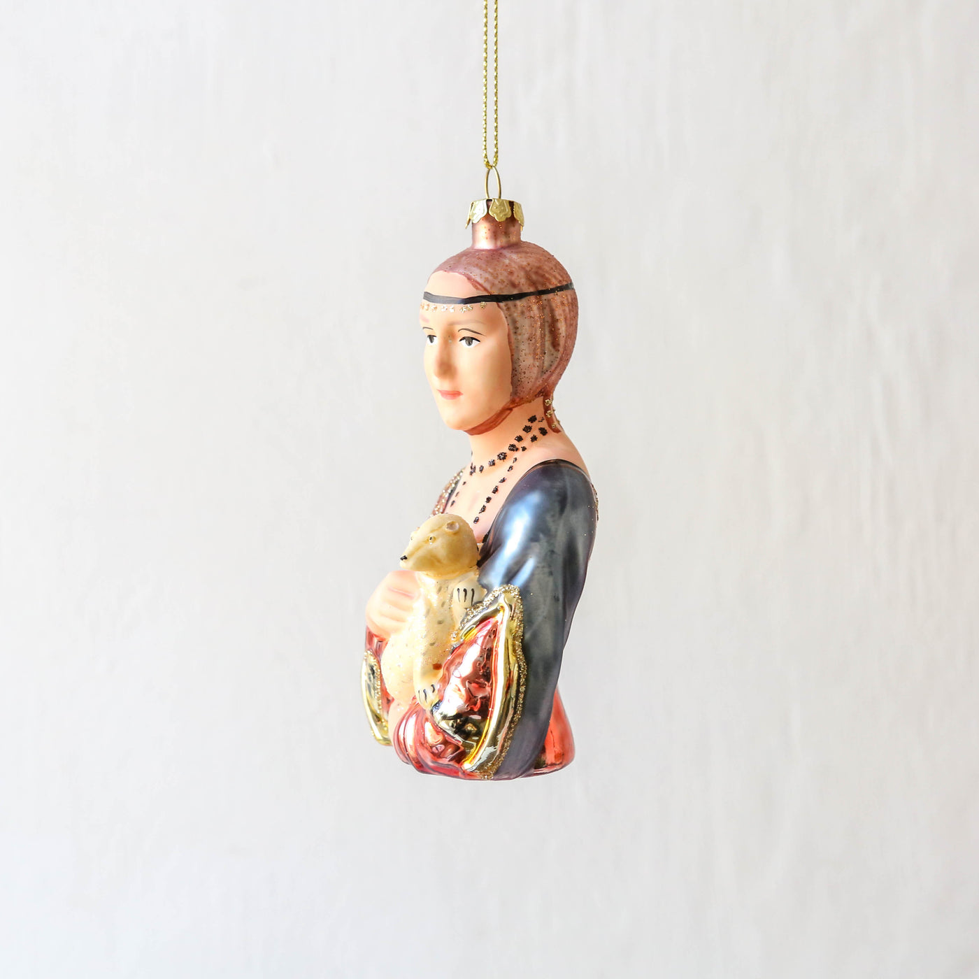 The Lady with an Ermine Glass Tree Decoration