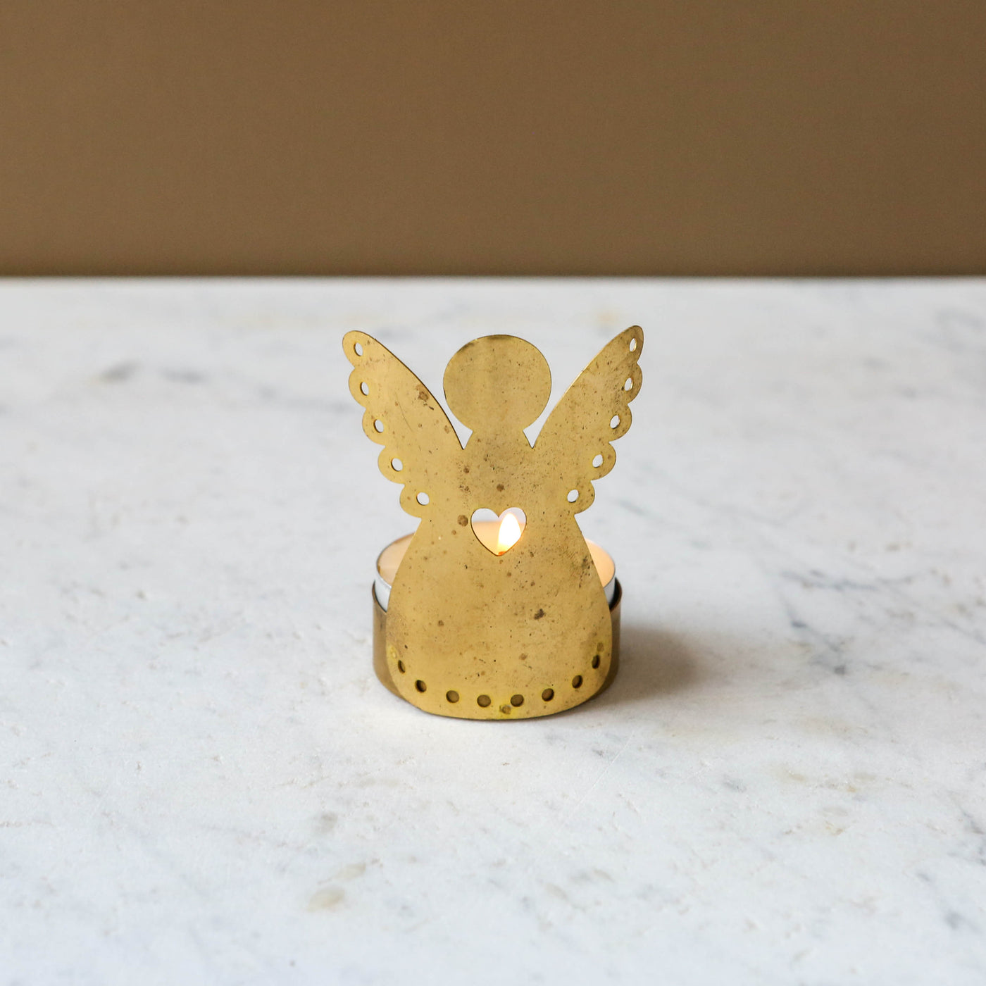 Brass Angel Tealight Holder