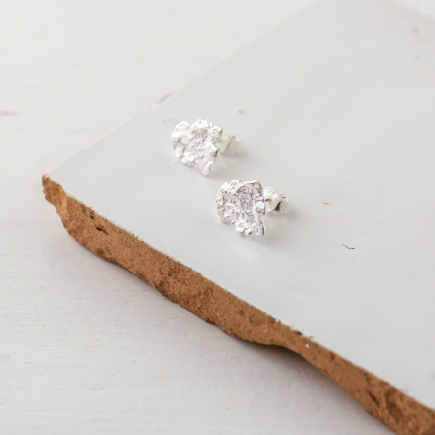 Silver Molten Wobbly Studs