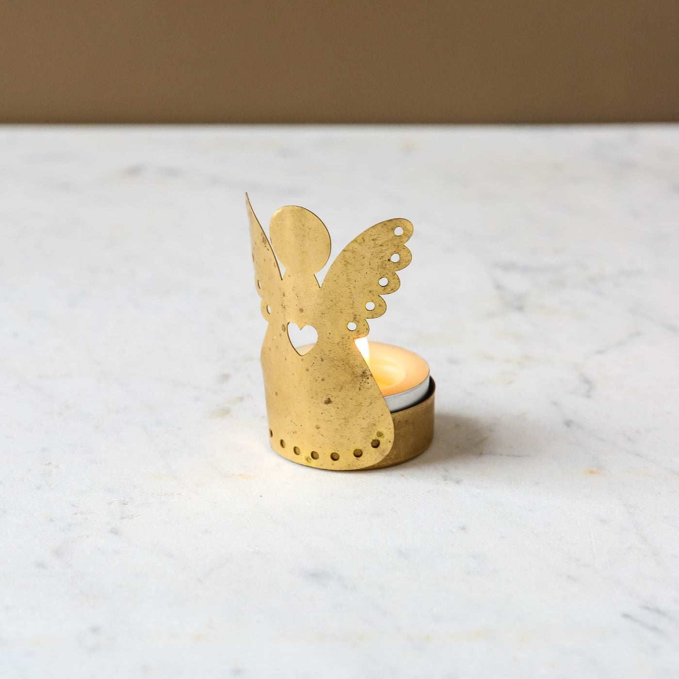 Brass Angel Tealight Holder