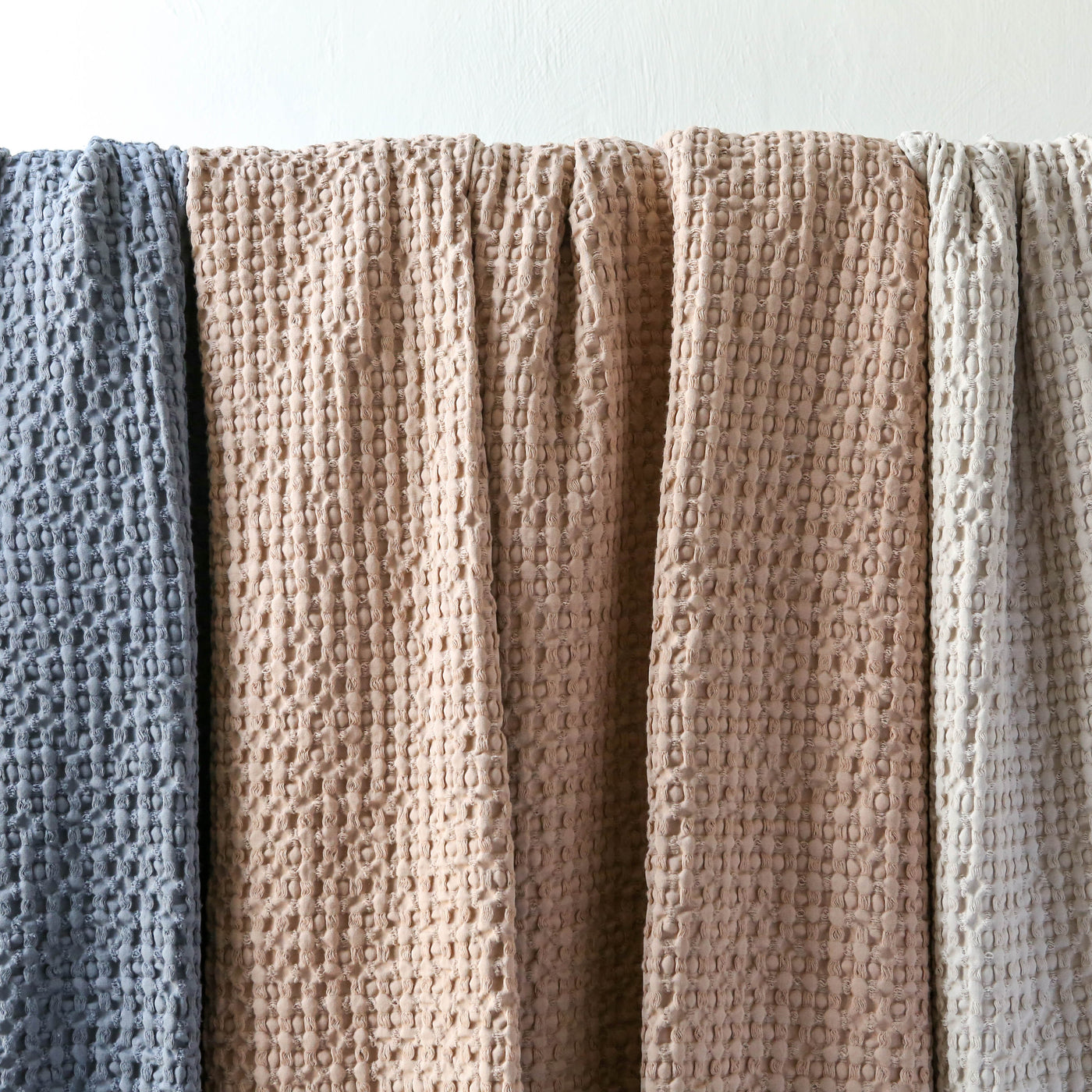 260cm Waffle Cotton Throw - Celadon