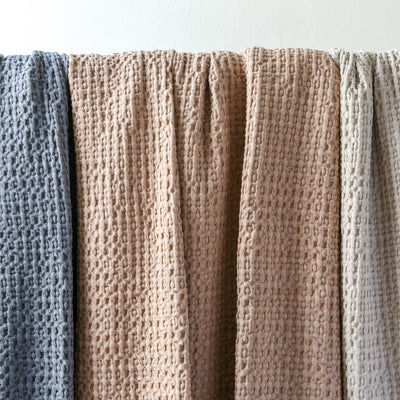 260cm Waffle Cotton Throw - Celadon