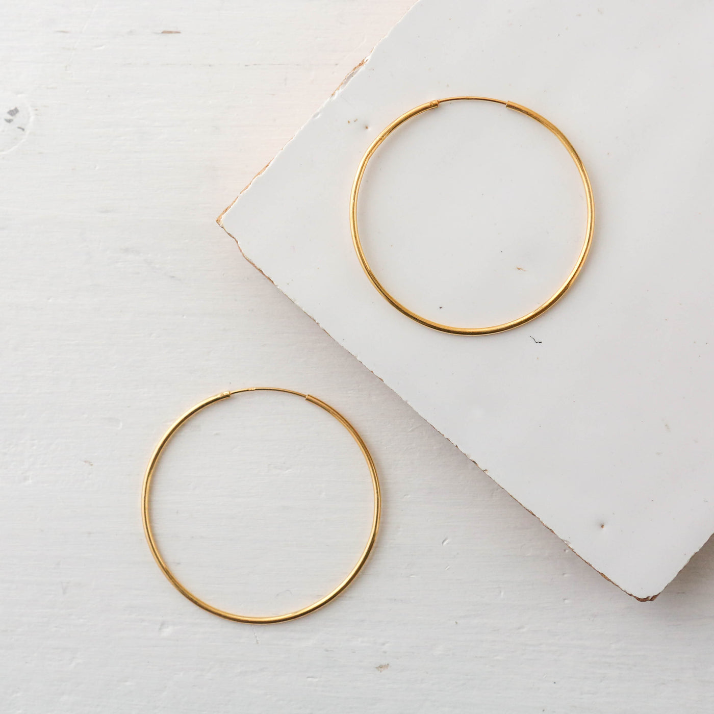 40mm Large Gold Plated Hoop Earrings