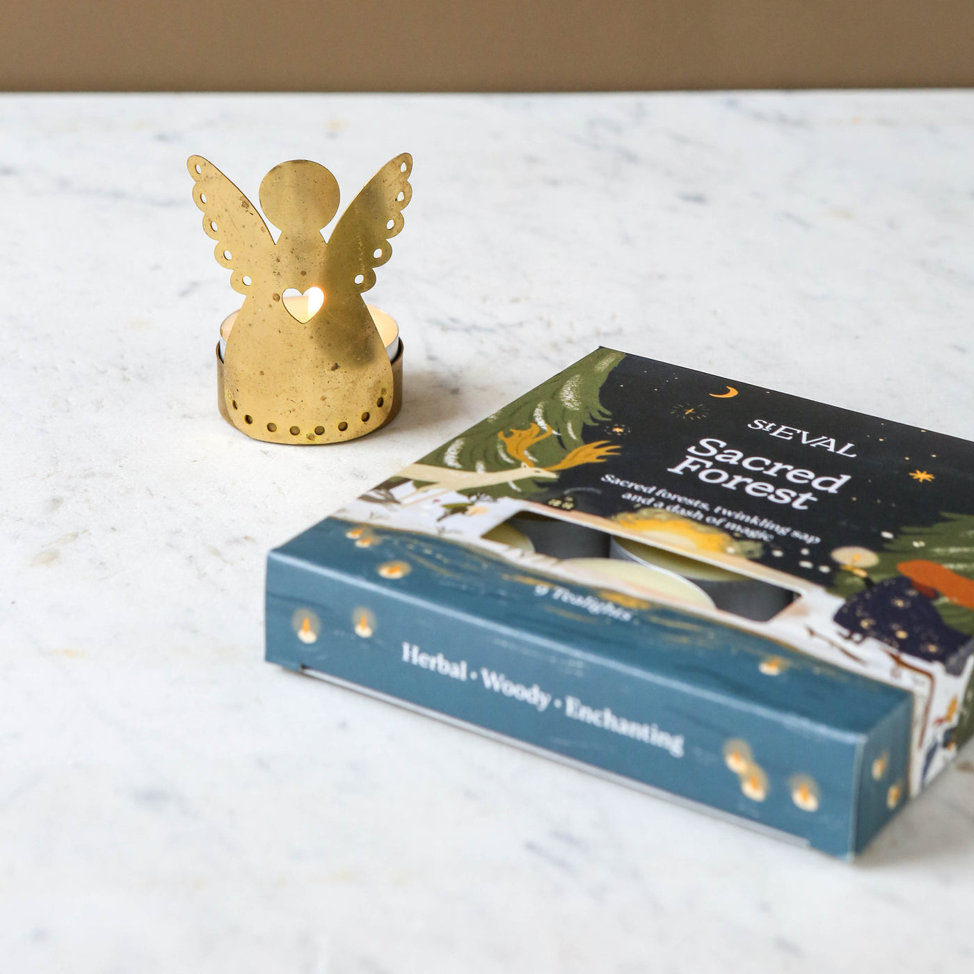 Brass Angel Tealight Holder