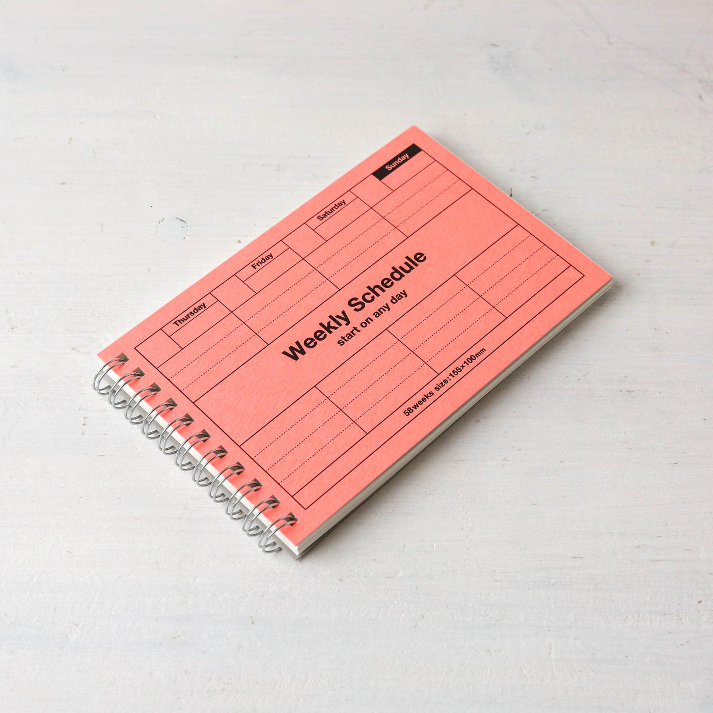 Weekly Schedule Notebook Undated – Berylune