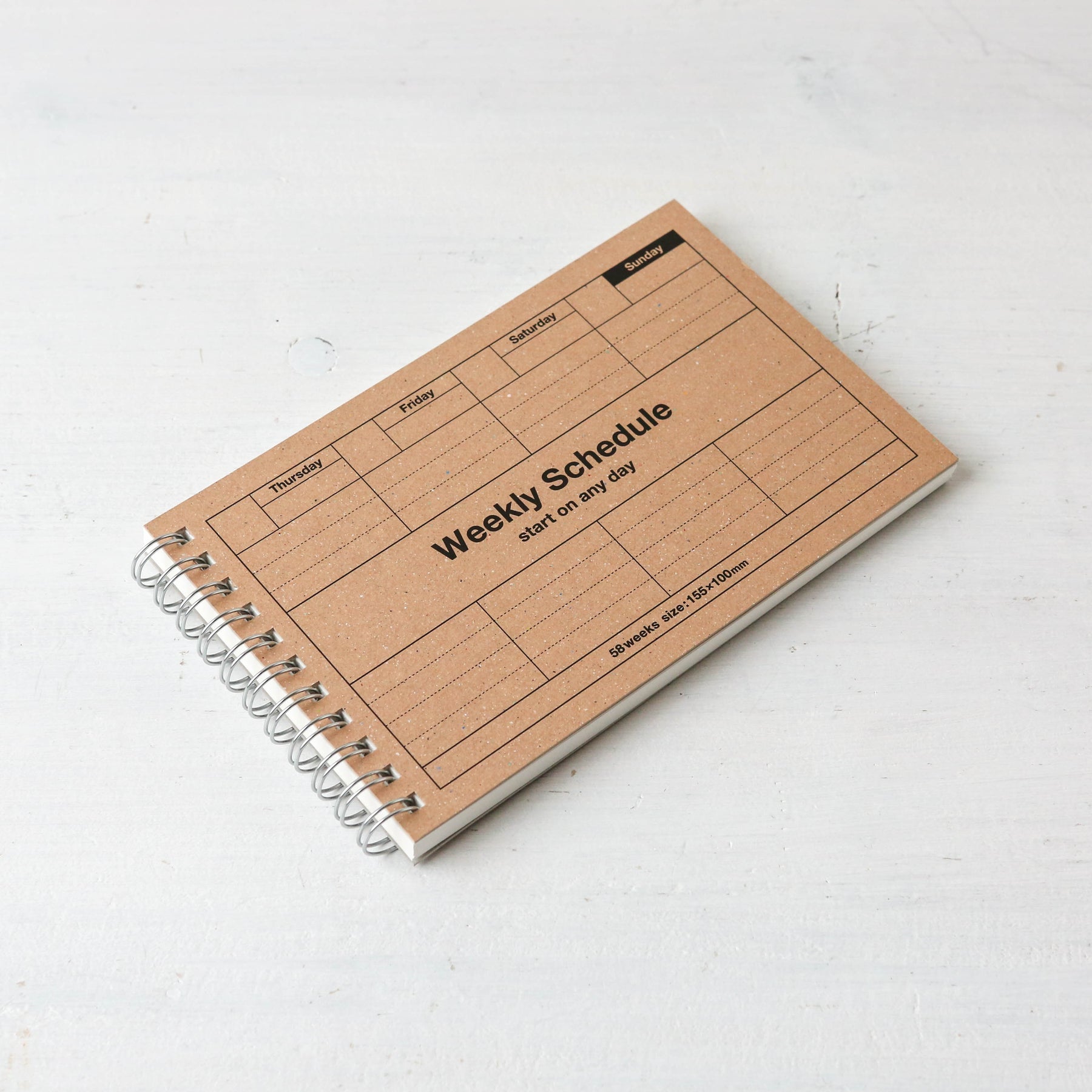 Weekly Schedule Notebook Undated – Berylune