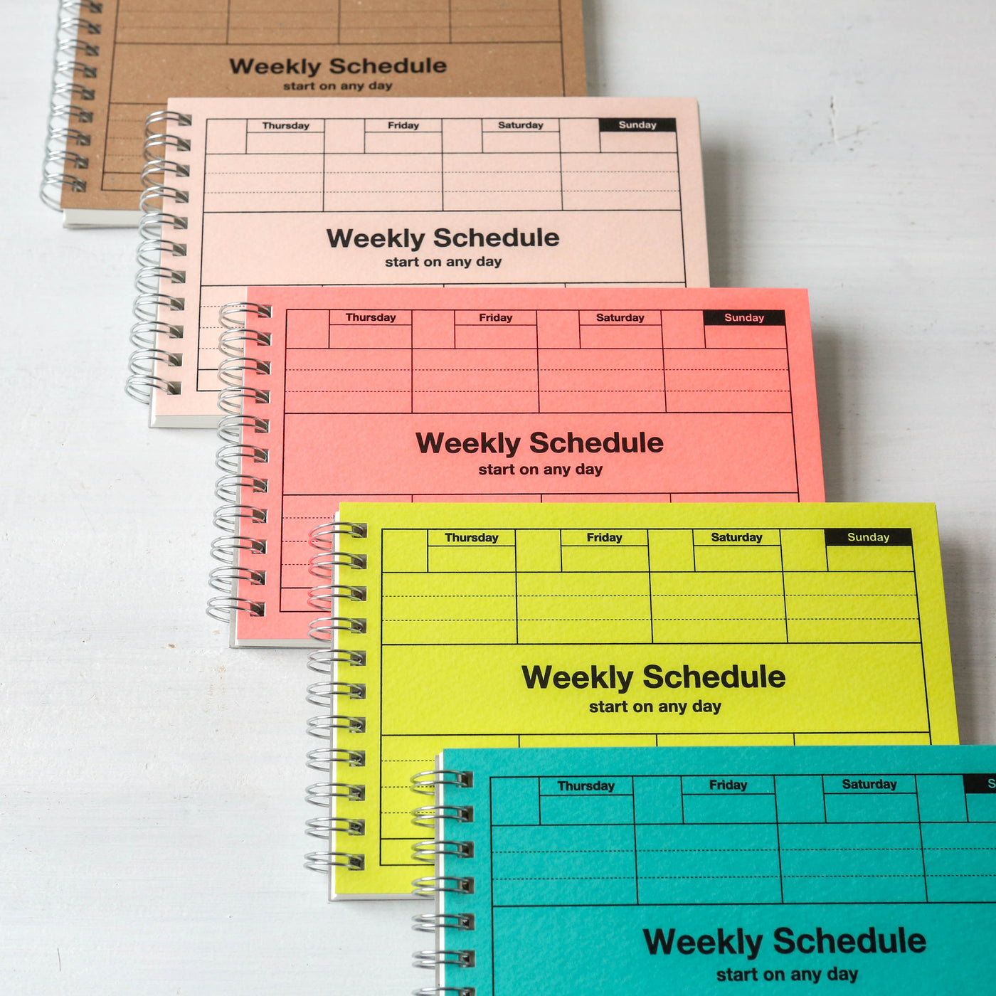 Weekly Schedule Notebook Undated