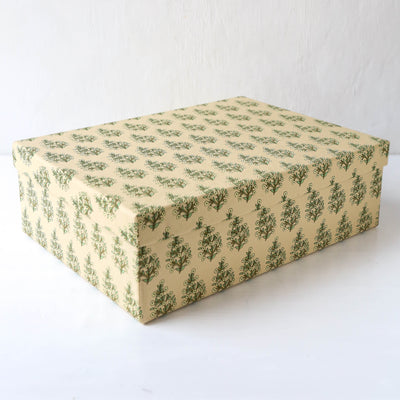 Squat Covered Box in Samira Ming - Extra Large