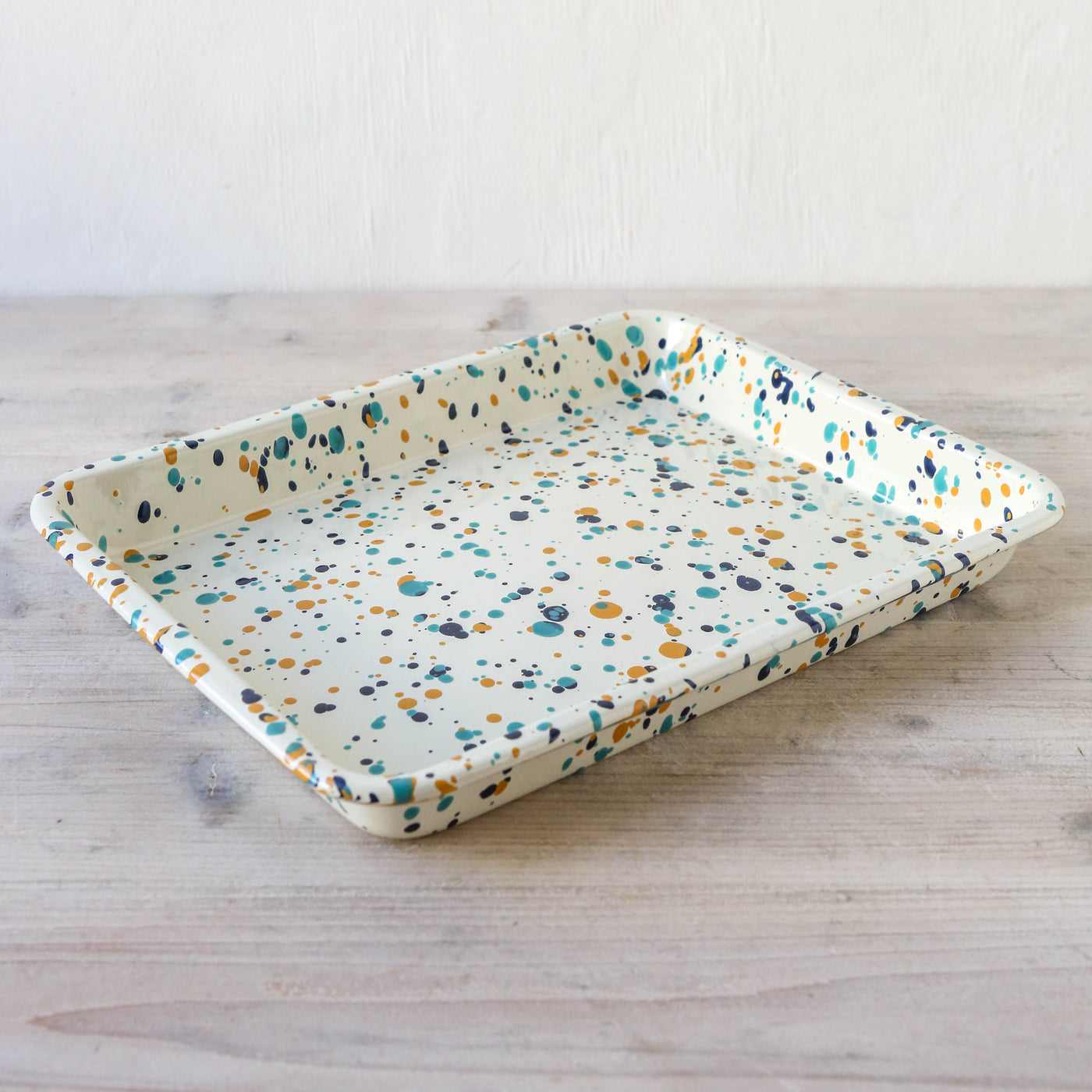 Catalina Splatter Enamel Rectangular Tray