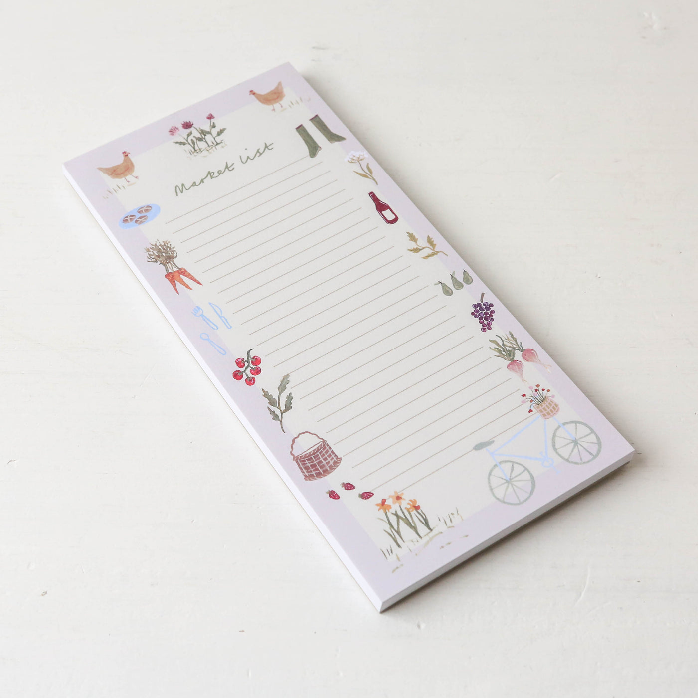 Market List Illustrated Notepad