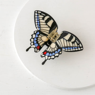 Hand Painted Cellulose Hair Claw - Swallowtail Butterfly