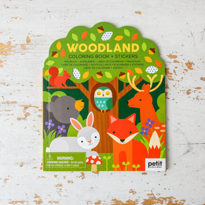 Colouring Book with Stickers - Woodland