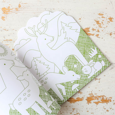 Colouring Book with Stickers - Woodland