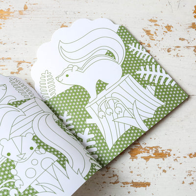 Colouring Book with Stickers - Woodland