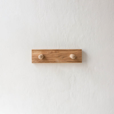 Oak Shaker Peg Rail - 2 Pegs