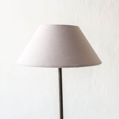 Elegant Metal Table Lamp with Small Grey Shade