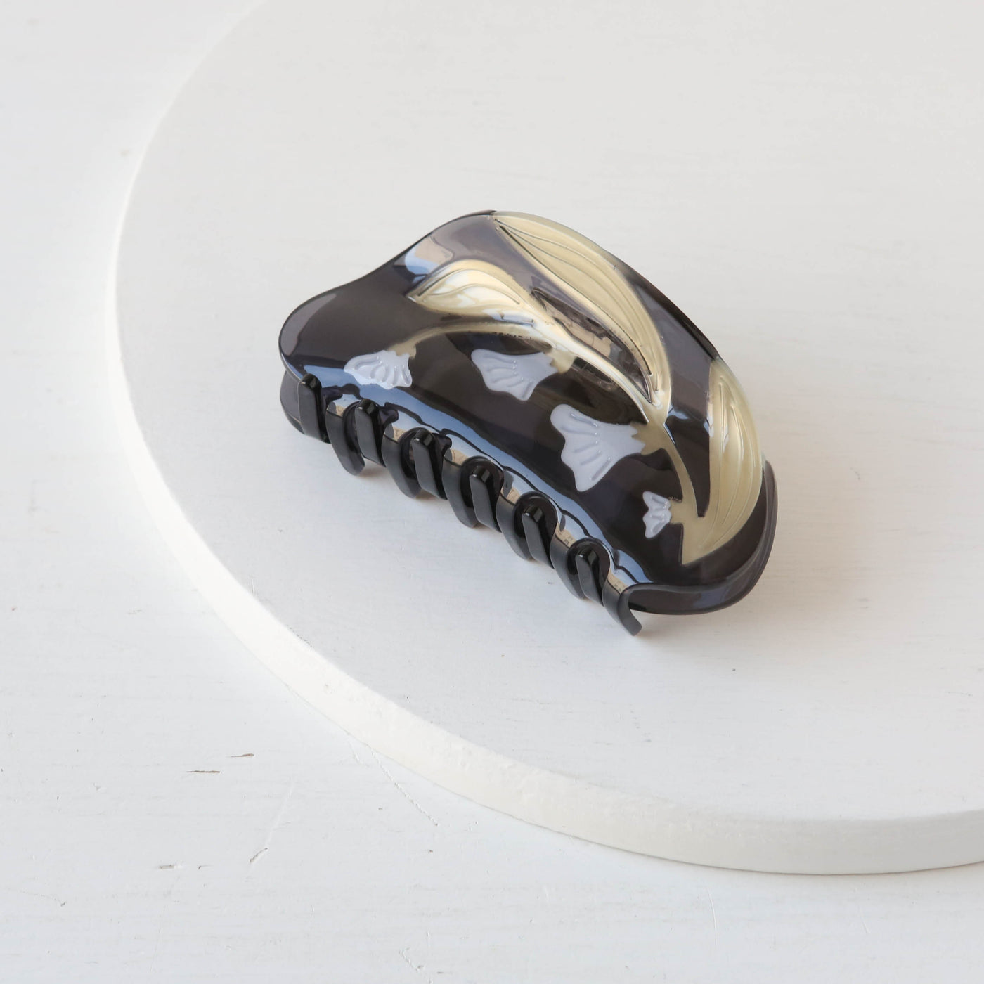 Moonflower Hair Claw Dark Brown Acetate