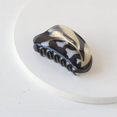 Moonflower Hair Claw Dark Brown Acetate